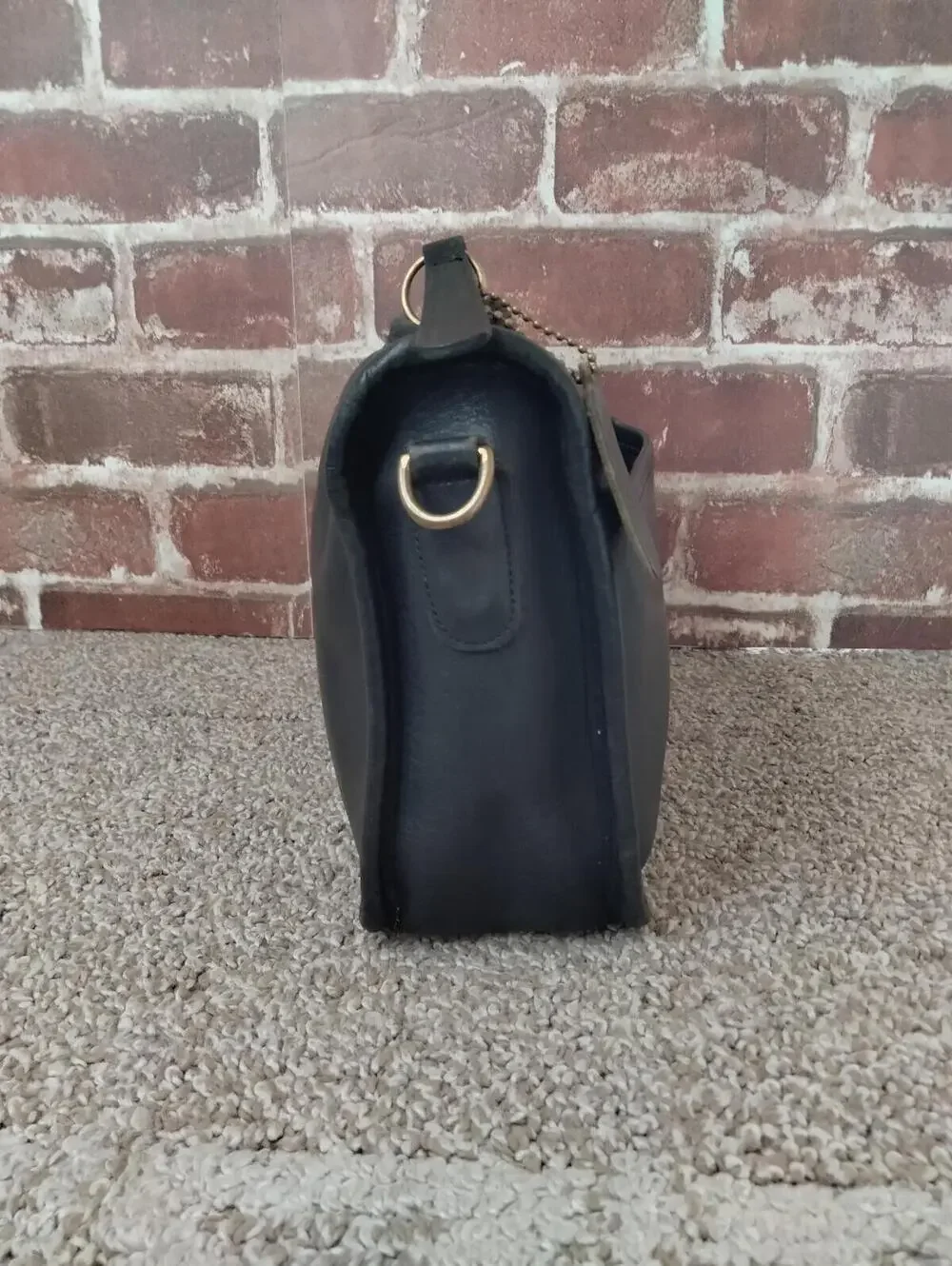 Coach Vintage Companion Crossbody 9300 Leather Shoulder Bag Black Purse - Picture 8 of 9